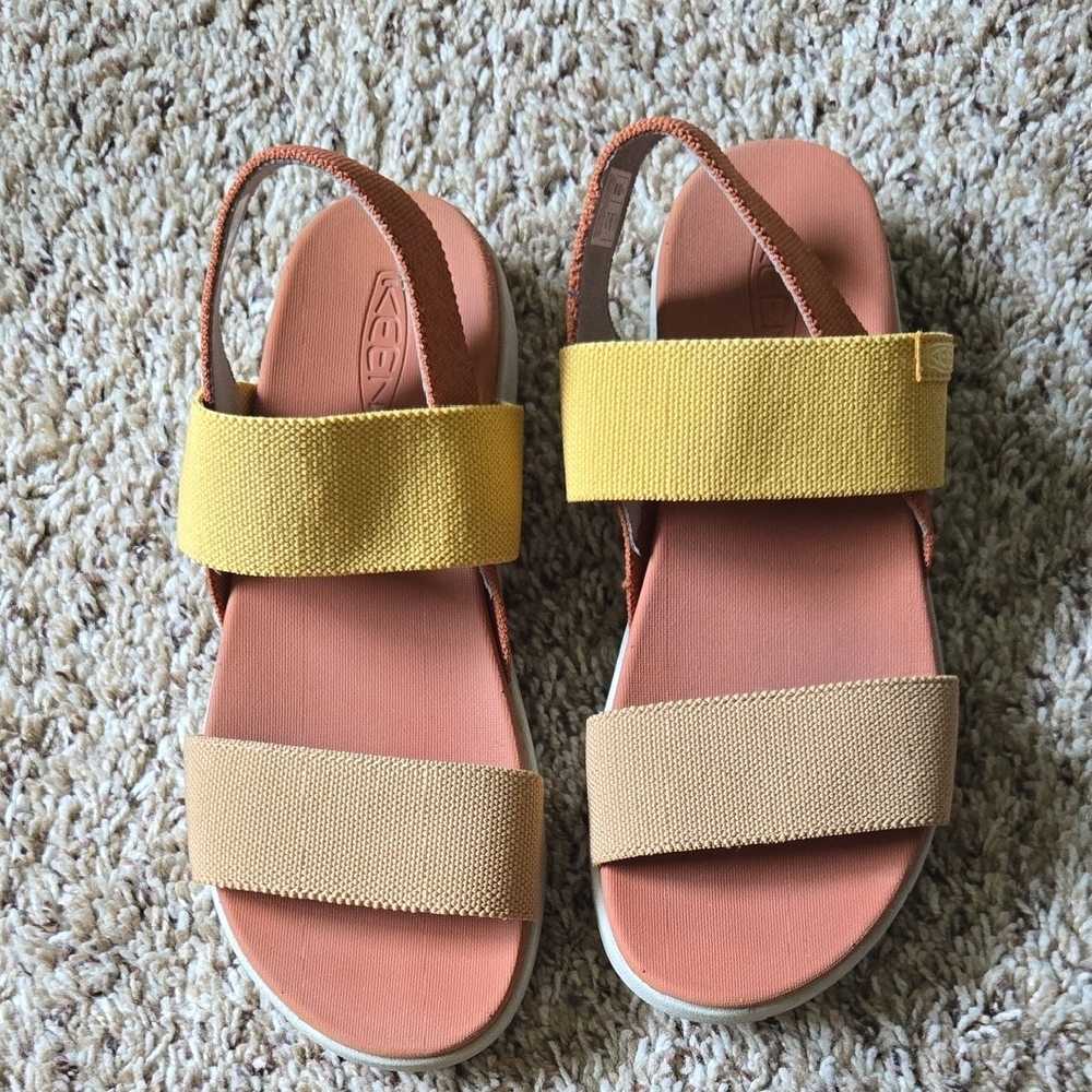 Keen Yellow and Tan Sandals